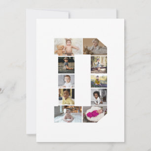 Cartão De Festividades Crie Sua Própria Colagem de Fotos com a Letra D