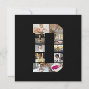 Cartão De Festividades Crie Sua Própria Colagem de Fotos com a Letra D