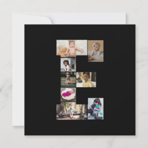 Cartão De Festividades Crie Sua Própria Colagem de Fotos com a Letra E