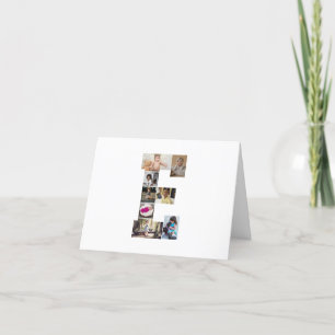 Cartão De Festividades Crie Sua Própria Colagem de Fotos com a Letra E