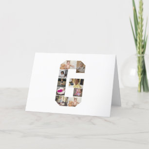 Cartão De Festividades Crie Sua Própria Colagem de Fotos com a Letra G