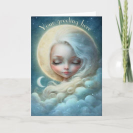Cartão De Festividades Crie sua própria Deusa do Sonho da Lua
