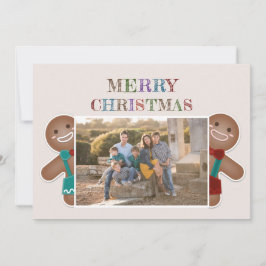 Cartão De Festividades Crie Sua Própria Foto de Natal da Família de Bisco
