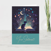 Crie sua própria magia de gato preto místico