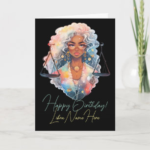 Cartão De Festividades Crie Sua Própria Mulher Afro-Americana de Libra