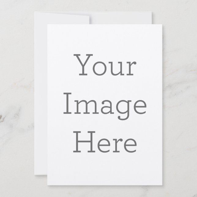 Cartão de festividades folha única, Tamanho: 12,7 cm x 17,8 cm, Papel: Toque Suave Premium, Canto: Quadrado, Envelopes: Branco (Frente)