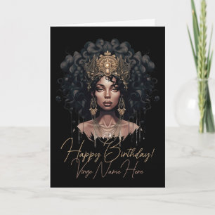 Cartão De Festividades Crie Sua Própria Rainha Afro-Americana Virgem