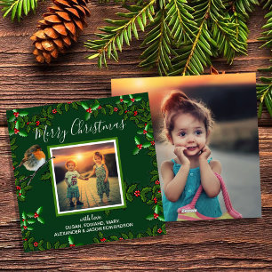 Cartão De Festividades Crie suas próprias fotos de família Feliz Natal