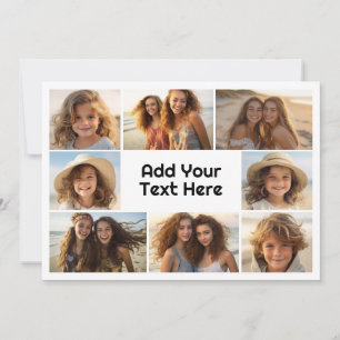 Cartão De Festividades Crie uma Colagem de Fotos Simples Moderna com 8 Fo