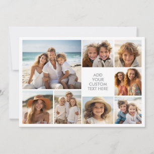 Cartão De Festividades Crie uma Colagem Personalizada de 8 Fotos com Text