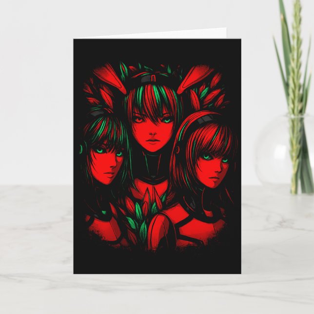 Cartão De Festividades Crimson Trinity (Frente)
