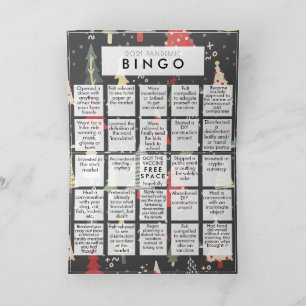 Cartão De Festividades Crio A 2021 Foto de Bingo Pandêmico Engraçado Na