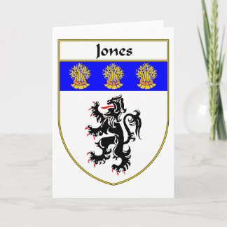 Cartão De Festividades Crista da brasão/família de Jones (Wales)