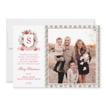 Crista Floral Grandmillennial | Monograma de Natal