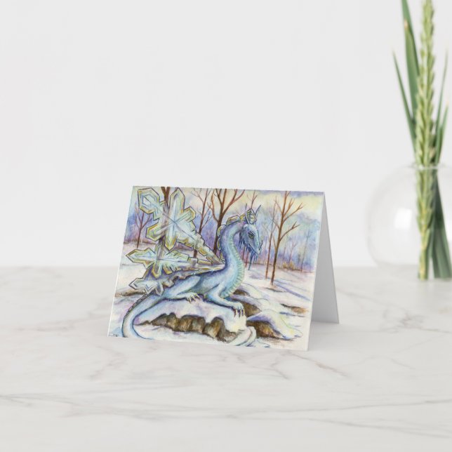 Cartão De Festividades Cristais de gelo (Frente)