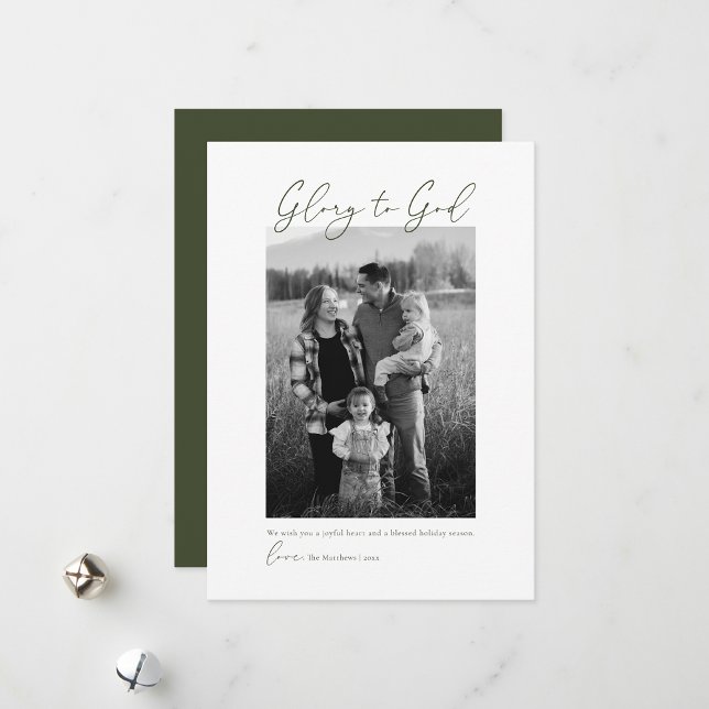 Cartão De Festividades Cristão de Foto de Script Moderno Mínimo (Criador carregado)