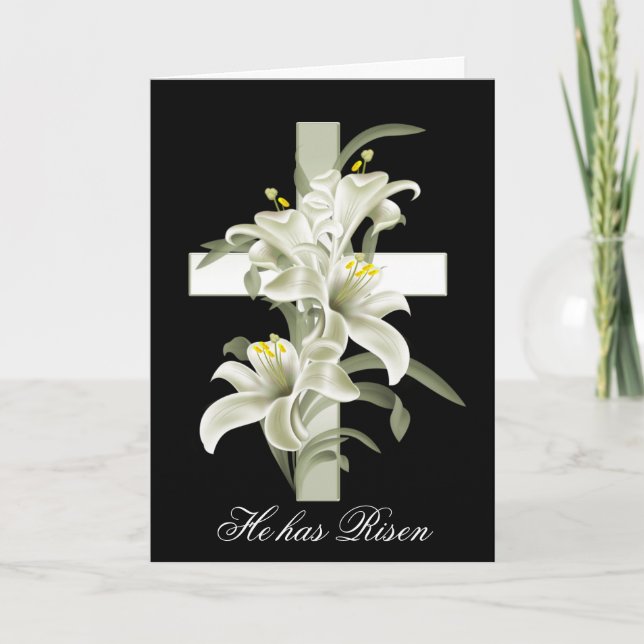 Cartão De Festividades Cristianismo páscoa Ele Risen (Frente)