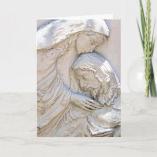 Cartão De Festividades Cristo de Páscoa Religiosa e Mary