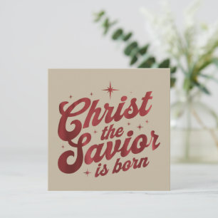 Cartão De Festividades Cristo O Salvador Nasceu Natal Cristão