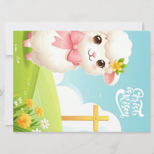 Cartão De Festividades Cristo/Páscoa/cordeiro/cruz