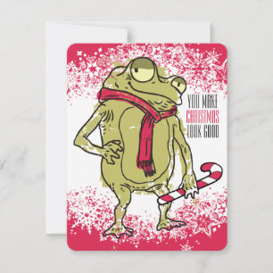 Cartão De Festividades Crochet de confecção de malhas do lenço do sapo