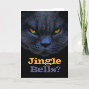 Cartão De Festividades Cross Cat says Jingle Bells?