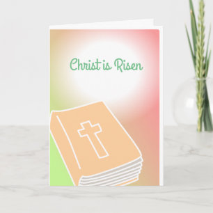 Cartão De Festividades Cross Greeting Card Bible Christ is Risen