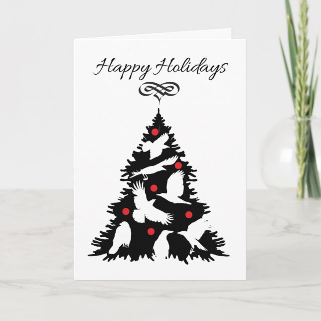 Cartão De Festividades Crow Holiday Greeting Card (Frente)
