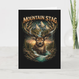 Cartão De Festividades Crown of the Mountain Stag