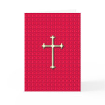 Cruz de Natal Red Silk Feliz Natal