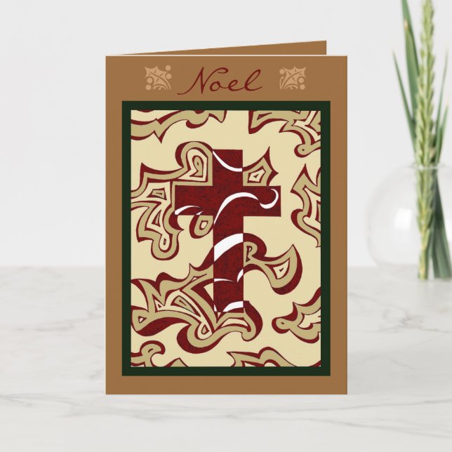 Cartão De Festividades Cruz do Natal (Frente)