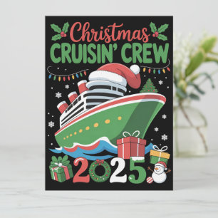 Cartão De Festividades Cruzeiro de Natal em Família 2025 Correspondência 