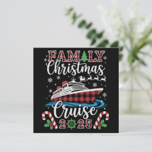 Cartão De Festividades Cruzeiro de Natal em Família 2025 Férias de Natal