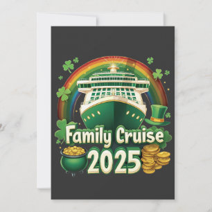 Cartão De Festividades Cruzeiro em Família 2025 St. Patrick’s Dia de São 
