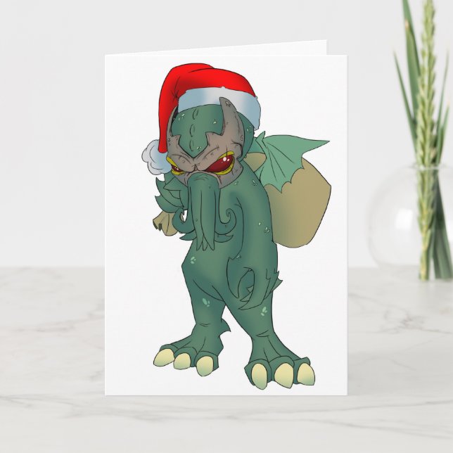 Cartão De Festividades Cthulhu Holiday Card (Frente)