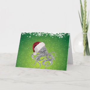 Cartão De Festividades Cthulhu Santa