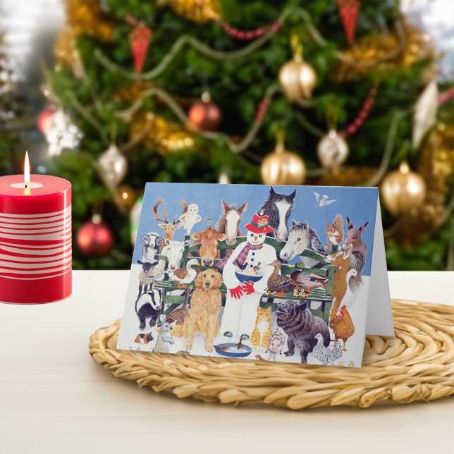 Cartão De Festividades Cuidados (Card on table)