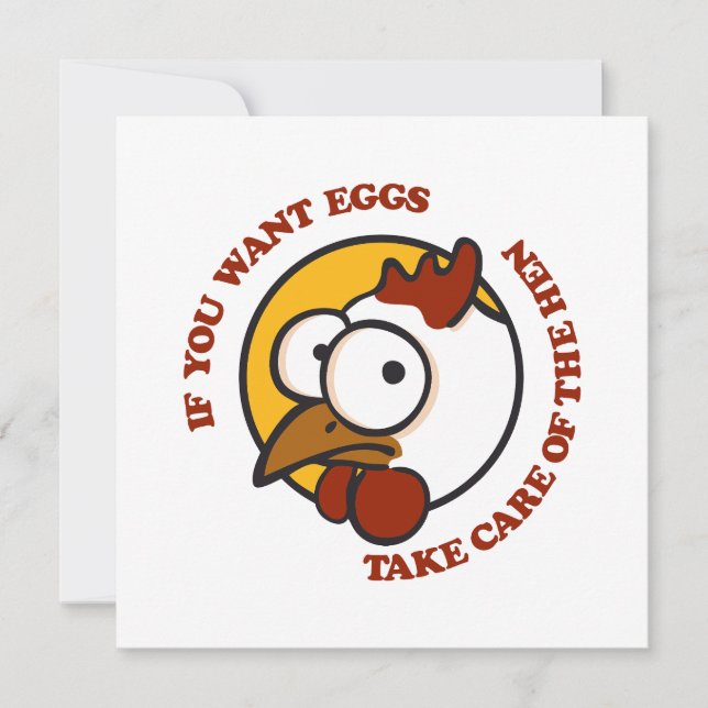 Cartão De Festividades Cuidar da galinha 1 (Frente)