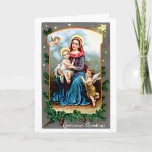 Cartão De Festividades Cumprimento do Natal de Jesus do bebê