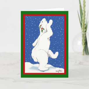 CARTÃO DE FESTIVIDADES CUMPRIMENTO DO URSO POLAR