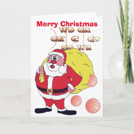 Cartão De Festividades Cumprimento engraçado do Natal do Netball do papai