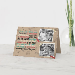 Cartão De Festividades Cumprimento maravilhoso da foto do caos dois do