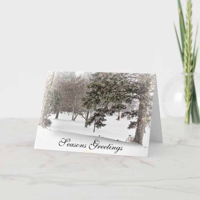 Cartão De Festividades Cumprimentos das estações (Frente)