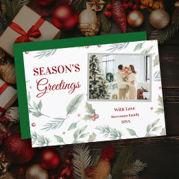 Cartão De Festividades Cumprimentos de Natal Personalizados Carta de Féri
