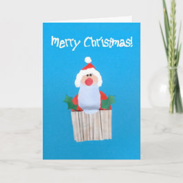 Cartão De Festividades Cupcake de Natal com Papais noeis
