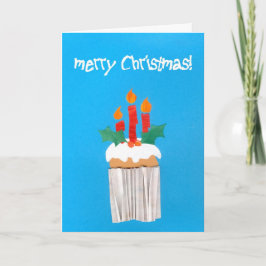 Cartão De Festividades Cupcake de Natal com Velas