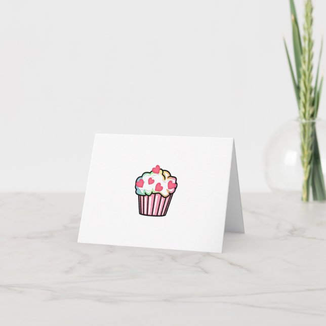 Cartão De Festividades Cupcake Love (Frente)