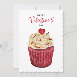 Cartão De Festividades Cupcake Red Velvet | Dia de os namorados
