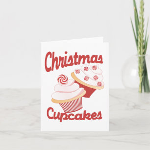 Cartão De Festividades Cupcakes de Natal