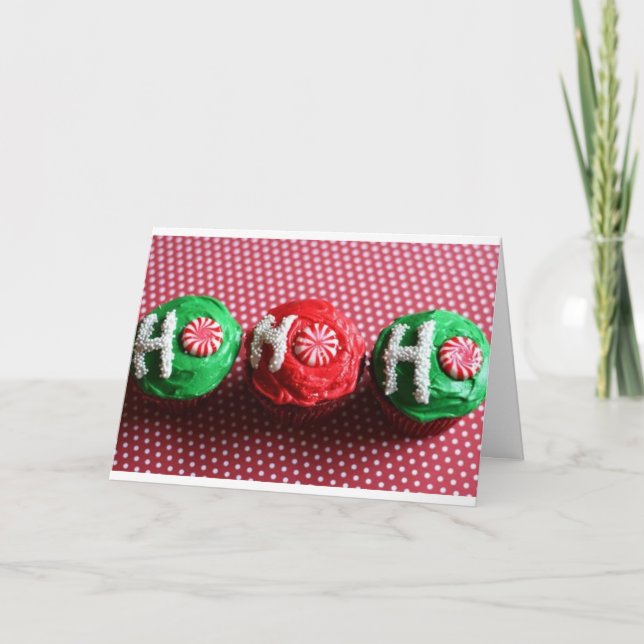 Cartão De Festividades Cupcakes For Santa (Frente)